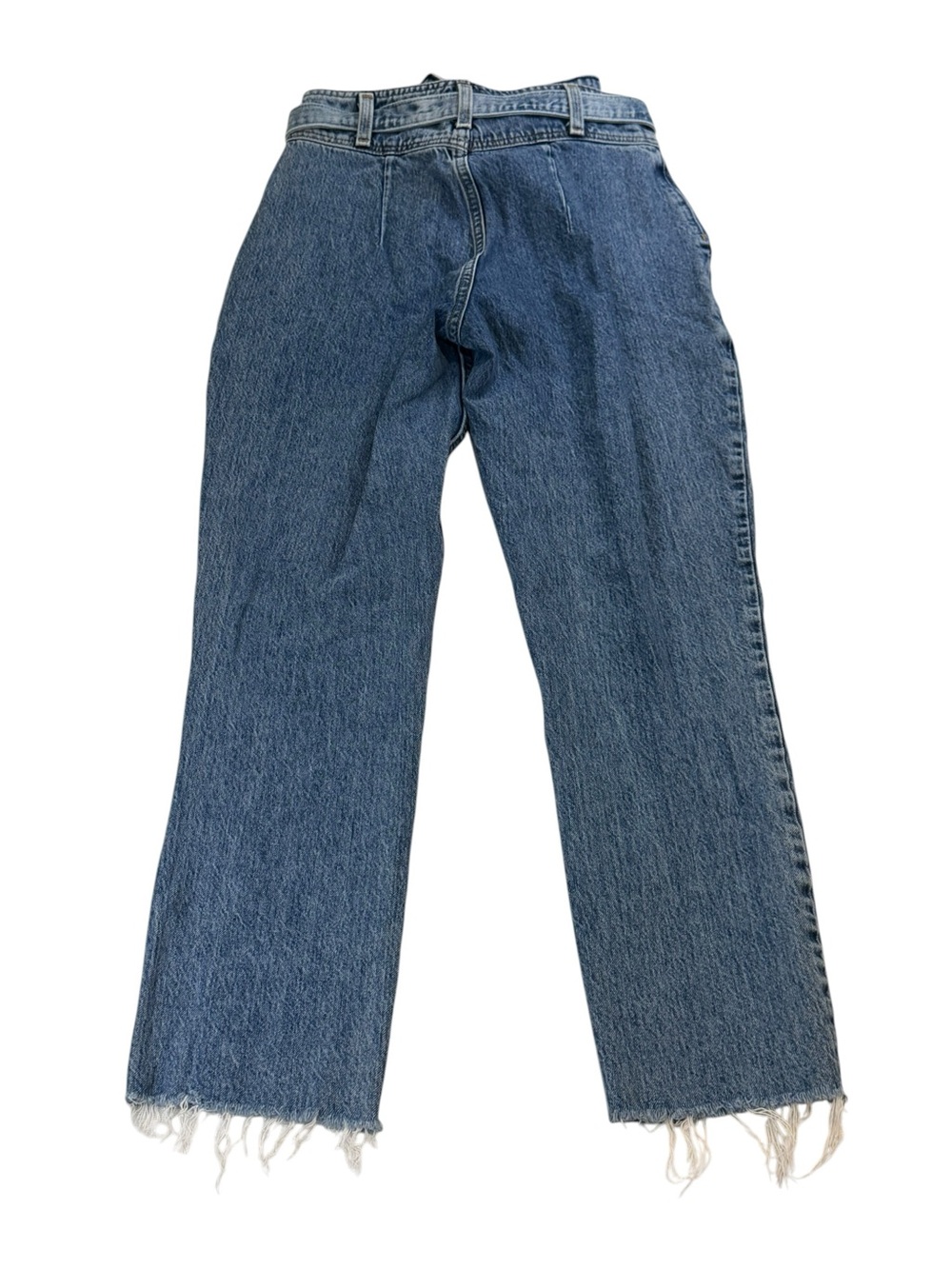 Abercrombie & Fitch Mom Jean Blue Straight-Leg Tie-Waist Denim size 25 / 0 - Picture 2 of 8